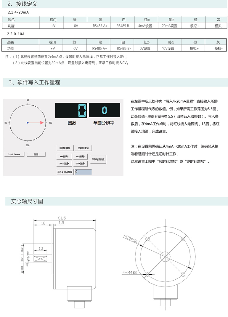 絕對(duì)式編碼器 ESP60-S系列 4-20mA